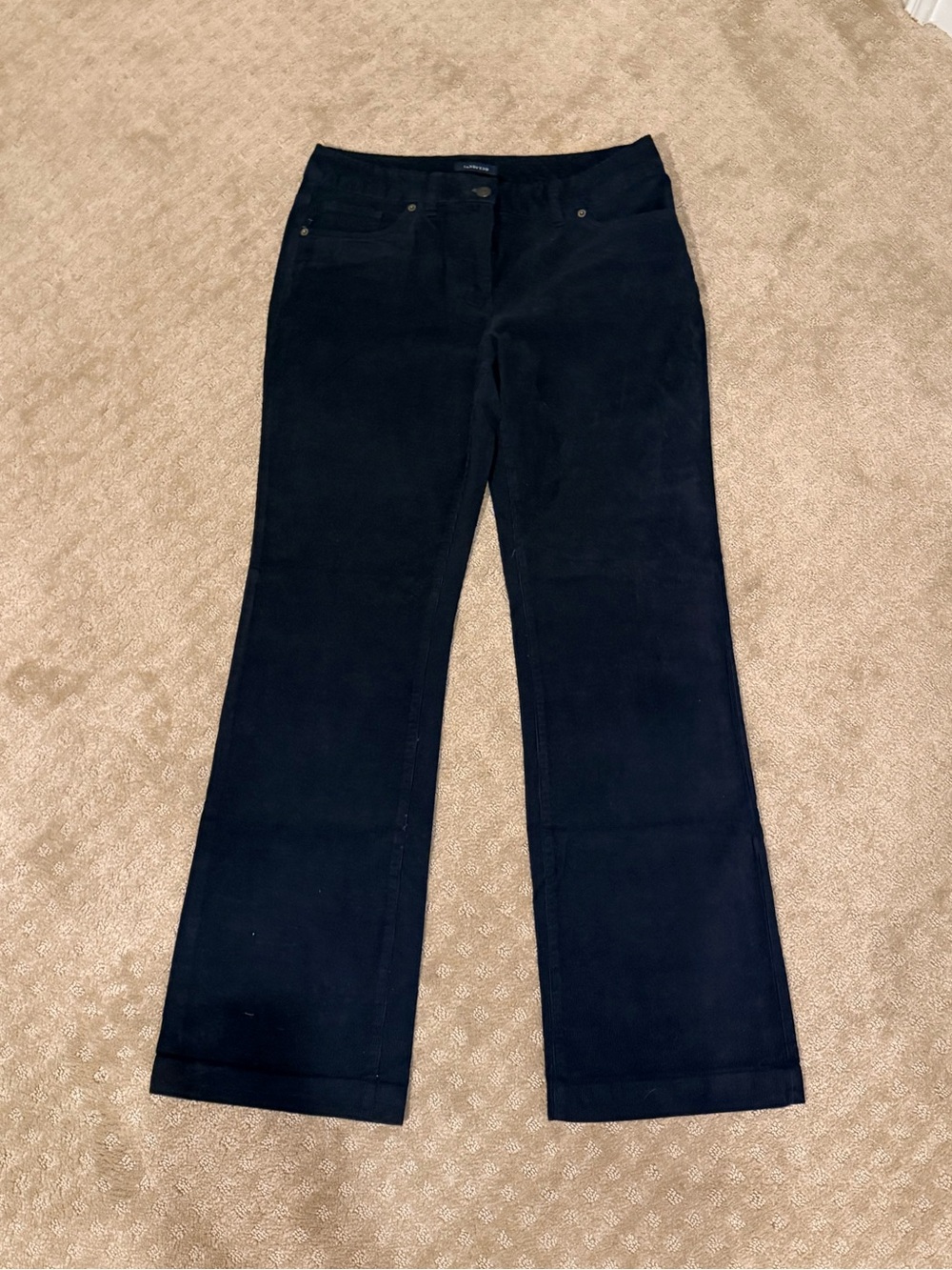 Lands End Women’s Black Wide-Leg Corduroy Pants